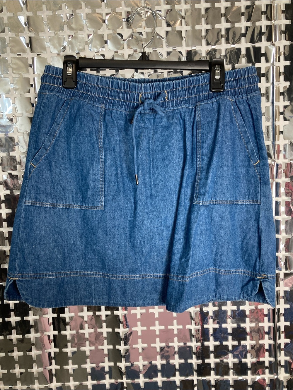 32 adegreee clmiCasual Blue Denim Drawstring Mini Star Dani.*abiierI